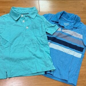 Jumping Beans Kids Aqua and Blue Polo Shirts size 4